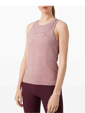 Lululemon Swiftly Relaxed Fit Tank Top in Cherry Tint sz 12
